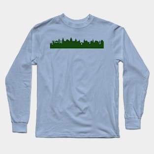 ASCHAFFENBURG Skyline in forest green Long Sleeve T-Shirt